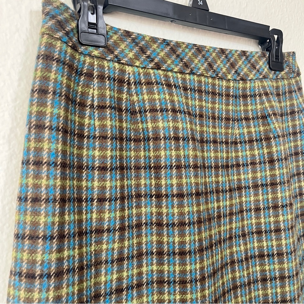 Talbots NWT Plaid A-Line Skirt Petite 4P Wool Blend Lined Work‎ Office - Picture 8 of 12